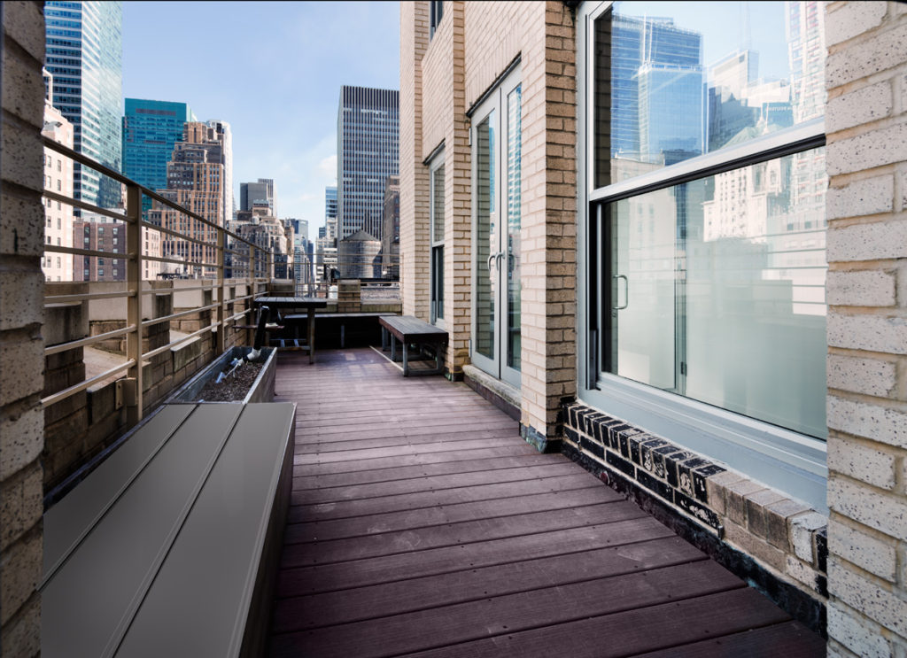 Private roof deck
