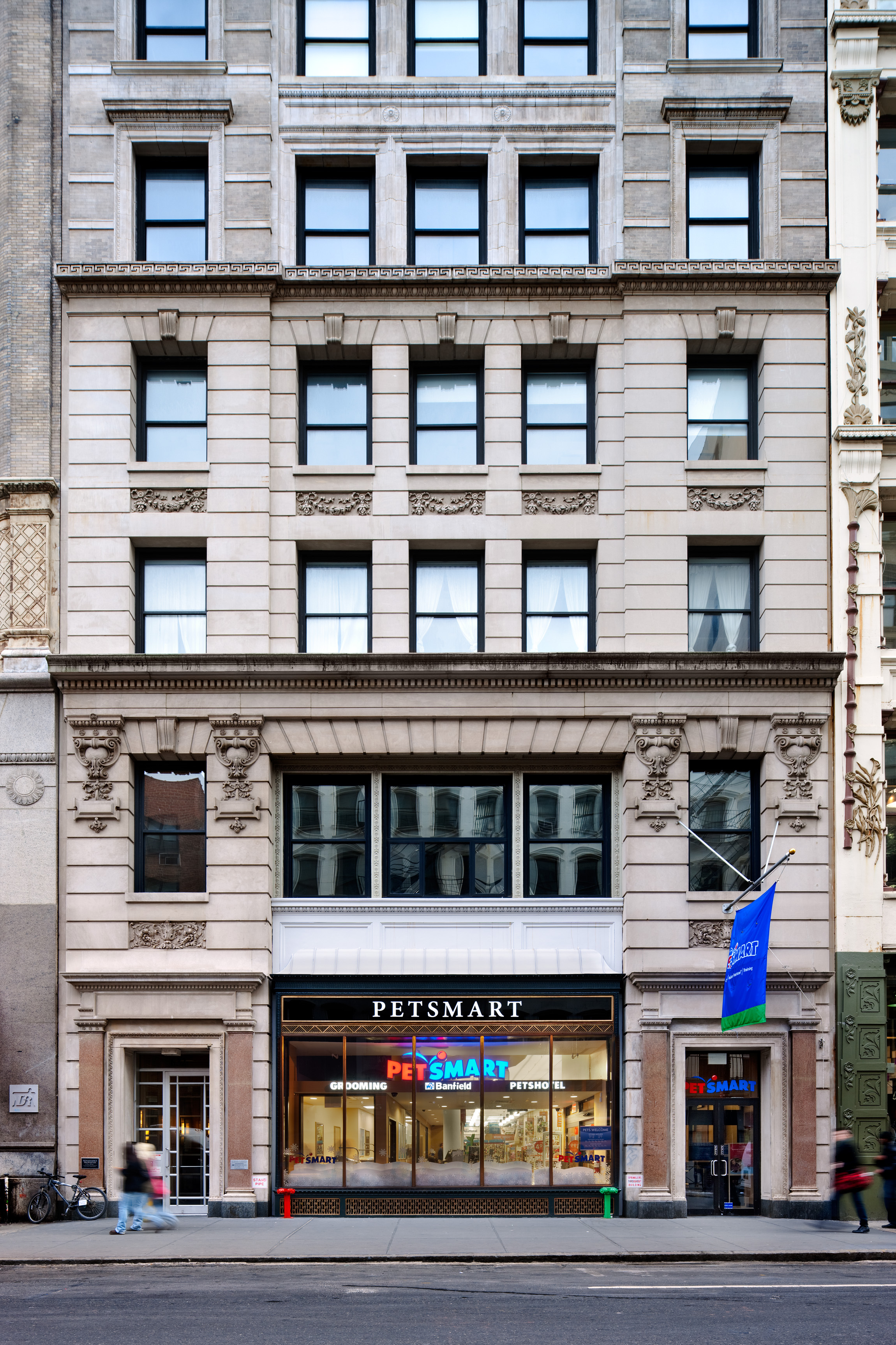 Broadway facade at dusk