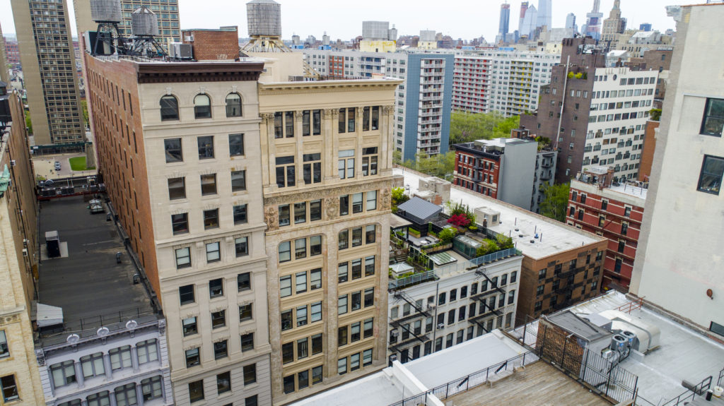 Broadway frontage from above